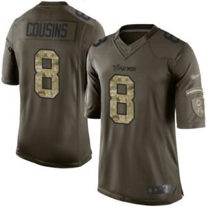 Nike Vikings #8 Kirk Cousins Green Stitched NFL Limited 2015 Salute To Service Jersey