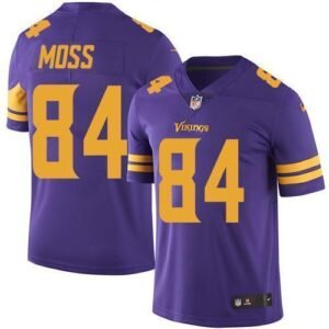 Nike Vikings #84 Randy Moss Purple Stitched NFL Limited Rush Jersey