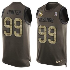 Nike Vikings #99 Danielle Hunter Green Stitched NFL Limited Salute To Service Tank Top Jersey