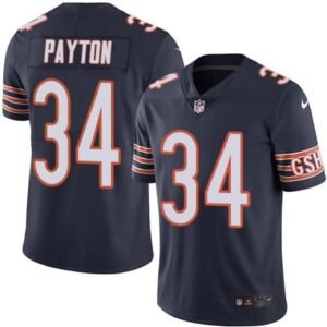 Chicago Bears #34 Walter Payton Navy Blue Stitched NFL Limited Rush Jersey
