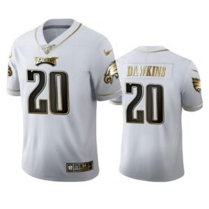 Philadelphia Eagles #20 Brian Dawkins Nike White Golden Edition Vapor Limited NFL 100 Jersey