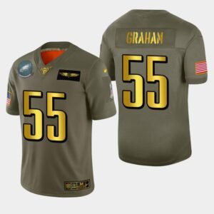 Philadelphia Eagles #55 Brandon Graham Nike Olive Gold 2019 Salute To Service Limited NFL 100 Jersey