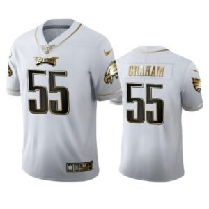 Philadelphia Eagles #55 Brandon Graham Nike White Golden Edition Vapor Limited NFL 100 Jersey