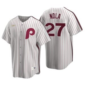 Philadelphia Phillies Aaron Nola White Cooperstown Collection Home Jersey