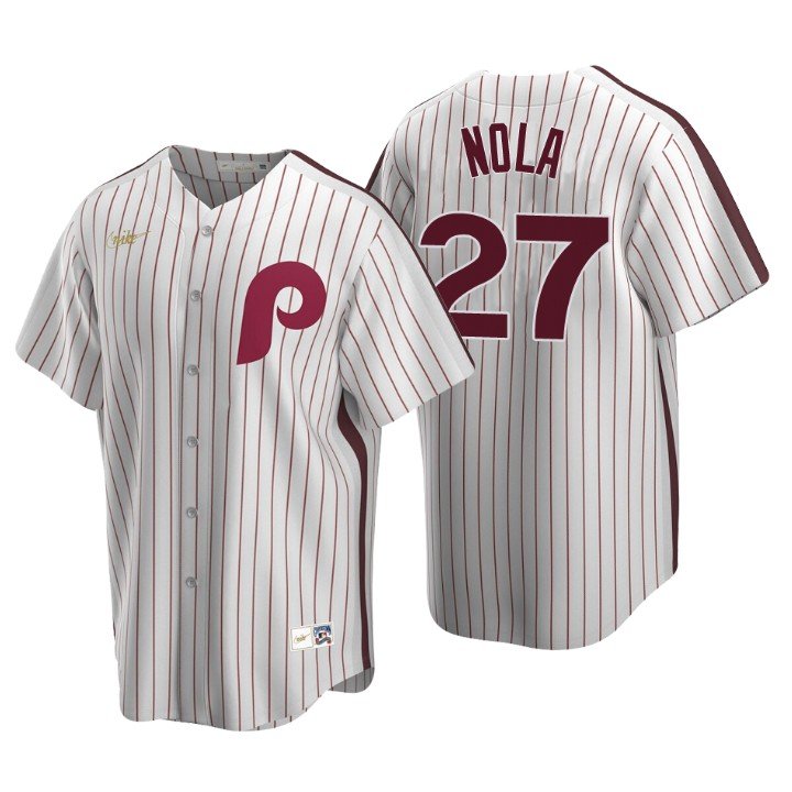 Philadelphia Phillies Aaron Nola White Cooperstown Collection Home Jersey