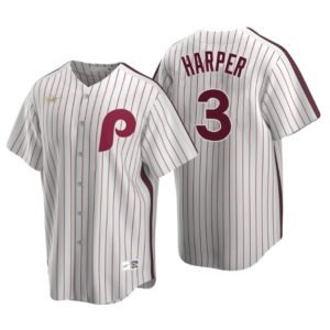 Philadelphia Phillies Bryce Harper White Cooperstown Collection Home Jersey