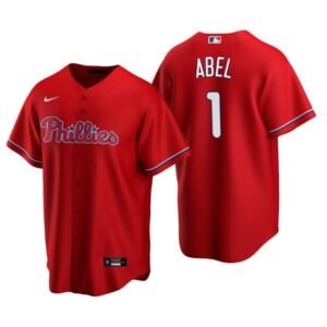 Philadelphia Phillies Mick Abel Red 2020 MLB Draft Alternate Replica Jersey