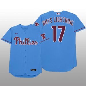 Philadelphia Phillies Rhys Hoskins MLB Players Weekend Nickname Light Blue Jersey