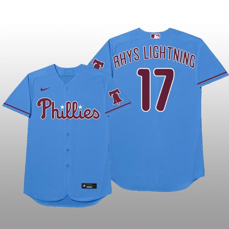 Philadelphia Phillies Rhys Hoskins MLB Players Weekend Nickname Light Blue Jersey