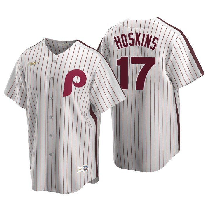 Philadelphia Phillies Rhys Hoskins White Cooperstown Collection Home Jersey