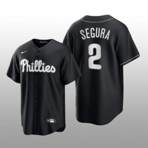 Phillies Jean Segura All Black Fashion Serise Replica Black White Jersey