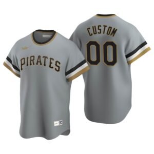 Pittsburgh Pirates Custom Gray Cooperstown Collection Road Jersey