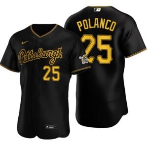 Pittsburgh Pirates Gregory Polanco Black Authentic 2020 Alternate Jersey
