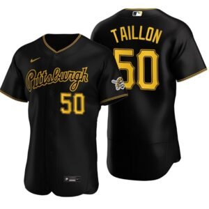 Pittsburgh Pirates Jameson Taillon Black Authentic 2020 Alternate Jersey