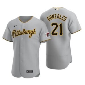 Pittsburgh Pirates Nick Gonzales Gray Authentic 2020 MLB Draft Road Jersey