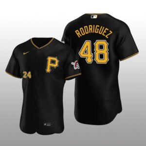 Pittsburgh Pirates Richard Rodriguez Black 2027 Alternate Alternate Team Logo Jersey