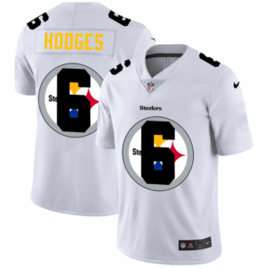 Pittsburgh Pittsburgh Steelers #6 Devlin Hodges White Nike Team Logo Dual Overlap Limited NFL Jersey