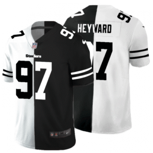 Pittsburgh Pittsburgh Steelers #97 Cameron Heyward Black V White Peace Split Nike Vapor Untouchable Limited NFL Jersey