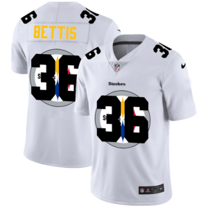 Pittsburgh Steelers #36 Jerome Bettis White Nike Team Logo Dual Overlap Limited NFL Jersey