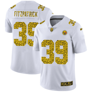 Pittsburgh Steelers #39 Minkah Fitzpatrick Nike Flocked Leopard Print Vapor Limited NFL Jersey White