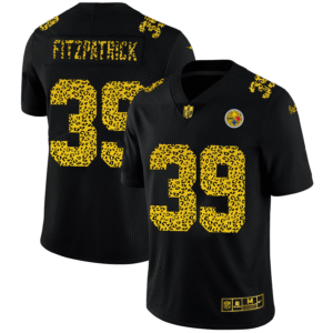 Pittsburgh Steelers #39 Minkah Fitzpatrick Nike Leopard Print Fashion Vapor Limited NFL Jersey Black
