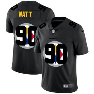 Pittsburgh Steelers #90 T.J. Watt Nike Team Logo Dual Overlap Limited NFL Jersey Black