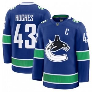 Quinn Hughes Men’s Vancouver Canucks Blue Home Premium Jersey