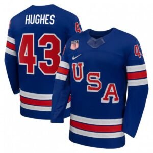 Quinn Hughes USA Hockey Olympic Nike 2026 Royal Home Replica Jersey