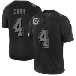Raiders #4 Derek Carr Nike Black 2019 Salute To Service Limited Stitched NFL Jersey