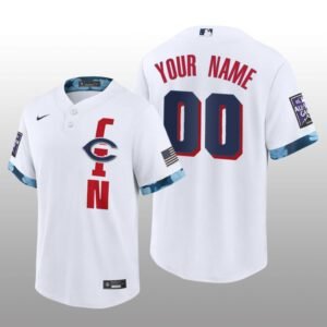 Reds Custom MLB All-Star Game Replica White Jersey