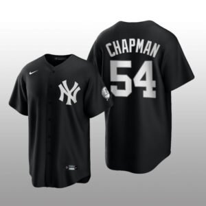 Replica Yankees Aroldis Chapman All Black Fashion Serise Jersey Black