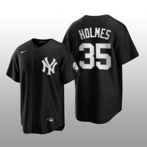 Replica Yankees Clay Holmes All Black Fashion Serise Jersey Black