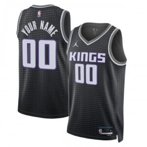 Sacramento Kings Jordan Brand Unisex Swingman Custom Jersey – Statement Edition – Black