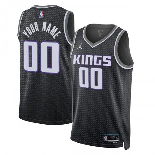 Sacramento Kings Jordan Brand Unisex Swingman Custom Jersey – Statement Edition – Black