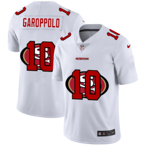 San Francisco 49ers #10 Jimmy Garoppolo White Nike Team Logo Dual Overlap Limited NFL Jersey