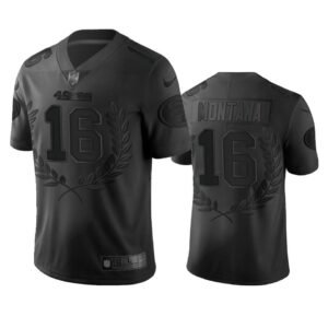 San Francisco 49ers #16 Joe Montana Men’s Nike Black NFL MVP Limited Edition Jersey