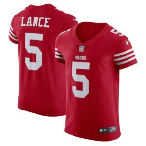 San Francisco 49ers #5 Trey Lance Scarlet Nike Men’s 2022-23 Authentic Stitched NFL Vapor Untouchable Elite Jersey
