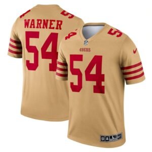 San Francisco 49ers 54 Fred Warner Nike Men’s Gold Inverted Legend Jersey