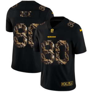 San Francisco 49ers #80 Jerry Rice Men’s Black Nike Flocked Lightning Vapor Limited NFL Jersey