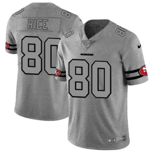 San Francisco 49ers #80 Jerry Rice Men’s Nike Gray Gridiron II Vapor Untouchable Limited NFL Jersey