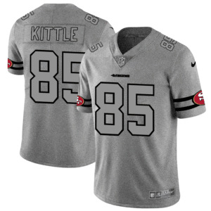 San Francisco 49ers #85 George Kittle Men’s Nike Gray Gridiron II Vapor Untouchable Limited NFL Jersey