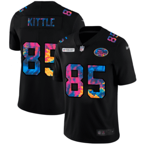San Francisco 49ers #85 George Kittle Men’s Nike Multi-Color Black 2020 NFL Crucial Catch Vapor Untouchable Limited Jersey