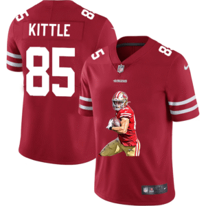 San Francisco 49ers #85 George Kittle Men’s Nike Player Signature Moves Vapor Limited NFL Jersey Red