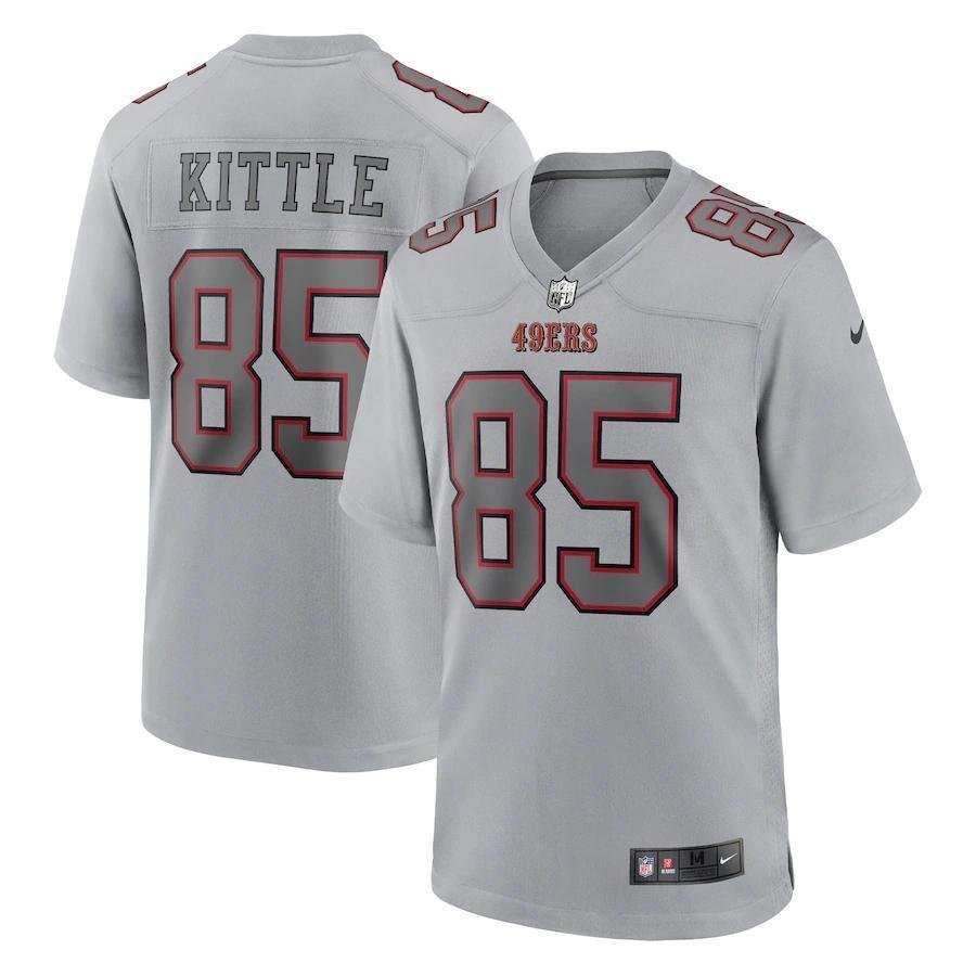 San Francisco 49ers #85 George Kittle Nike Men’s Gray Atmosphere Fashion Game Jersey