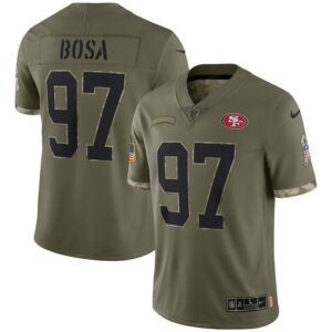 San Francisco 49ers #97 Nick Bosa Nike Men’s 2022 Salute To Service Limited Jersey – Olive