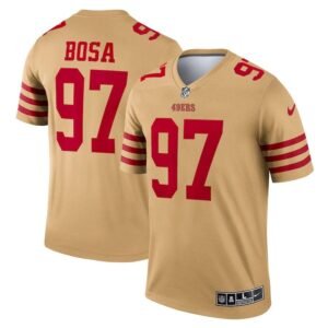 San Francisco 49ers #97 Nick Bosa Nike Men’s Gold Inverted Legend Jersey