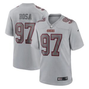 San Francisco 49ers #97 Nick Bosa Nike Men’s Gray Atmosphere Fashion Game Jersey