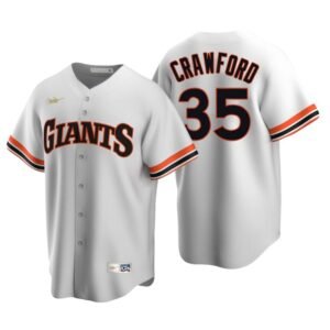 San Francisco Giants Brandon Crawford White Cooperstown Collection Home Jersey