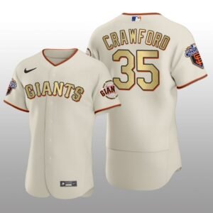 San Francisco Giants Brandon Crawford World Series Champions 2010 Cream Jersey