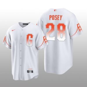 San Francisco Giants Buster Posey City Connect Replica White Jersey